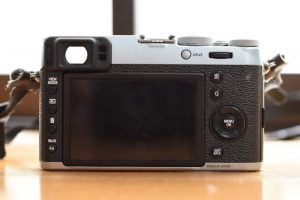 Fuji X100T rear panel
