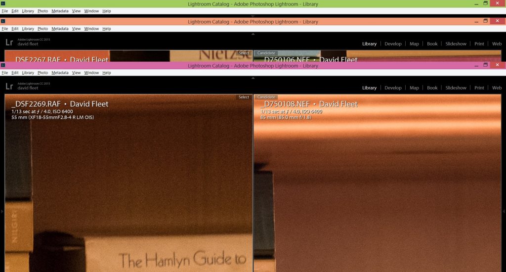 Fuji xt2 and nikon d750 ISO 6400 example images