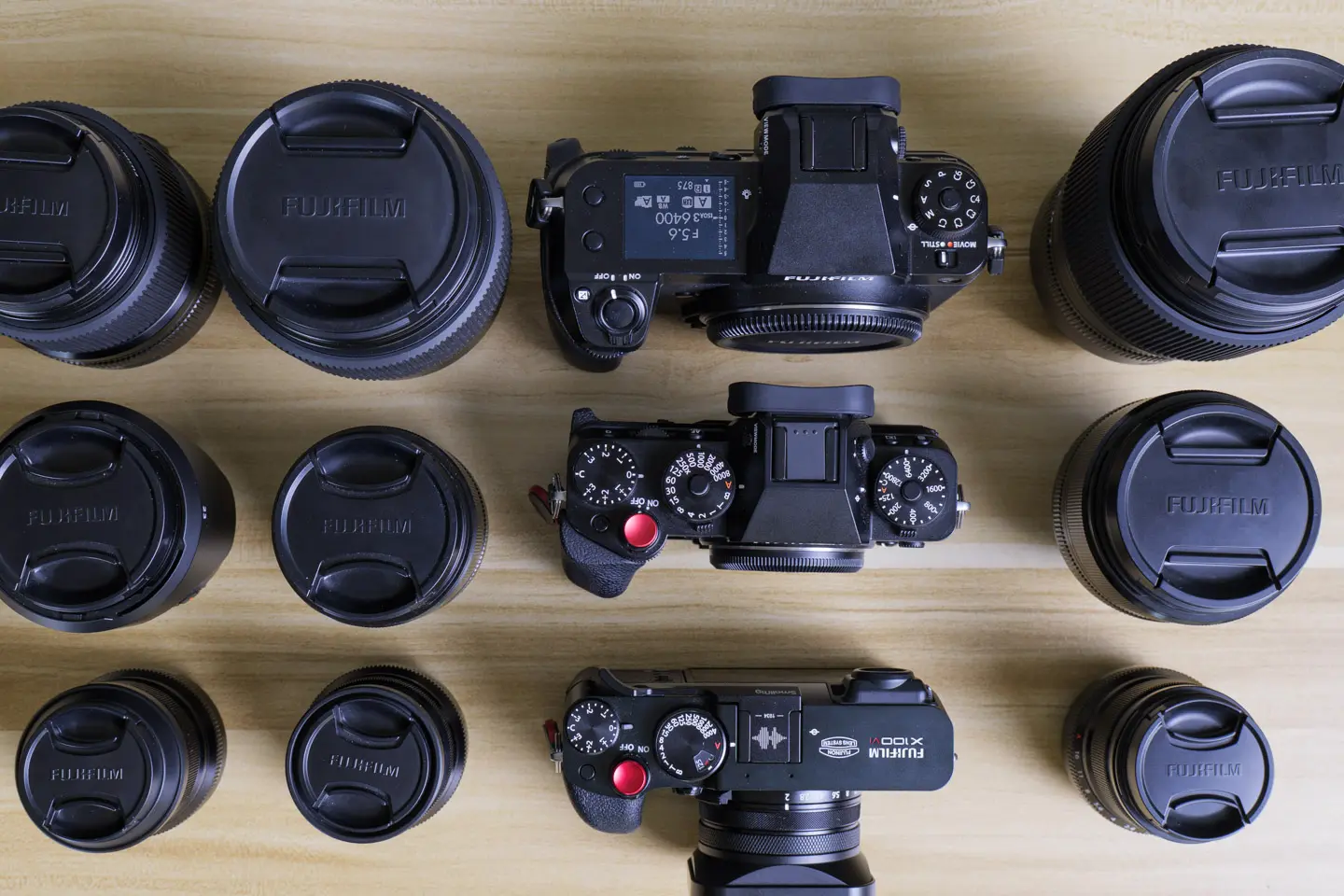 My Fujifilm X series and GFX series cameras and lenses.