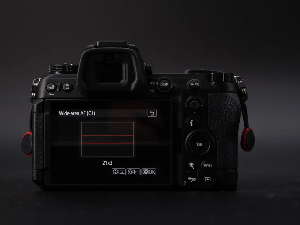 Wide Area AF C1 mode on the Nikon Z6III showing a custom made focus area box. 